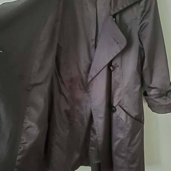 Bebe black trench coat jacket medium - Picture 11 of 13